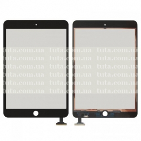 Сенсорный экран (тачскрин) для Apple Ipad Mini с защитным стеклом, черный